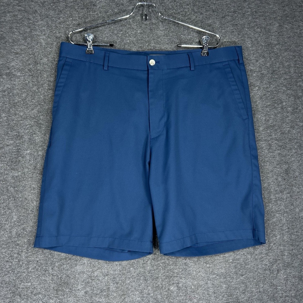Peter Millar Shorts Mens 38 Blue Salem Performance Chino Wicking 9" inseam